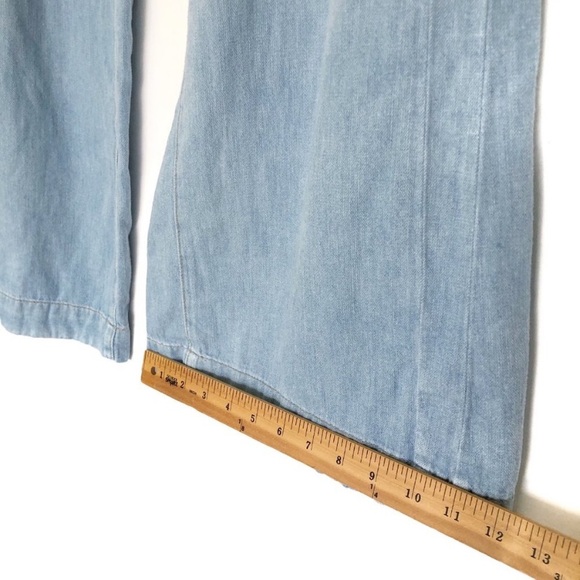 NWOT Anthropologie Pilcro High Rise Wide Leg Bell Bottom Flare Blue Jeans 28 - Picture 8 of 8